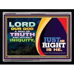 JEHOVAH GOD OF TRUTH AND WITHOUT INIQUITY   Bible Verses Frame for Home Online   (GWAMEN9400)   