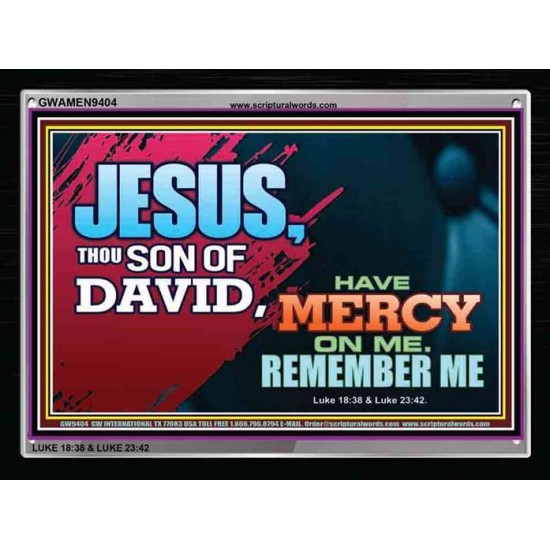 HAVE MERCY ON ME O LORD   Large Framed Scripture Wall Art   (GWAMEN9404)   