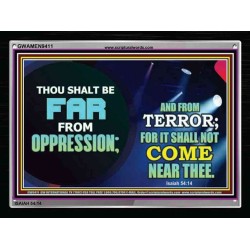 FAR FROM OPPRESSION   Scriptures Wall Art   (GWAMEN9411)   