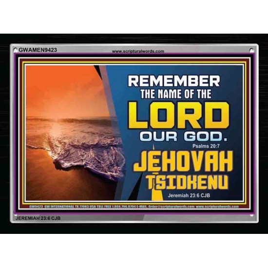 JEHOVAH TSIDKENU   Bible Verse Frame   (GWAMEN9423)   