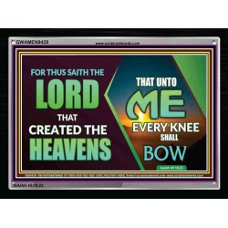 EVERY KNEE SHALL BOW   Scriptural Frame Signs   (GWAMEN9429)   