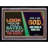 LOOK UNTO ME AND BE YE SAVED   Encouraging Bible Verses Framed   (GWAMEN9430)   "33X25"