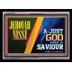 JEHOVAH NISSI A JUST GOD AND A SAVIOUR   Encouraging Bible Verse Framed   (GWAMEN9431)   