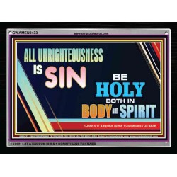 BE HOLY BOTH IN BODY AND SPIRIT   Encouraging Bible Verse Frame   (GWAMEN9433)   