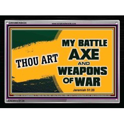 WEAPONS OF WAR   Christian Quotes Framed   (GWAMEN9434)   "33X25"