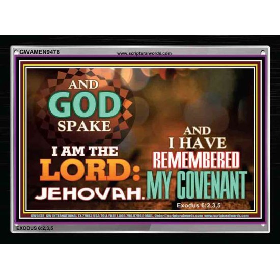 I AM THE LORD JEHOVAH   Scripture Art Frame   (GWAMEN9478)   