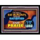 YE SHALL EAT IN PLENTY AND BE SATISFIED   Framed Religious Wall Art    (GWAMEN9486)   