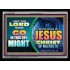 GO IN THIS THY MIGHT IN THE NAME OF JESUS CHRIST   Framed Guest Room Wall Decoration   (GWAMEN9520)   "33X25"