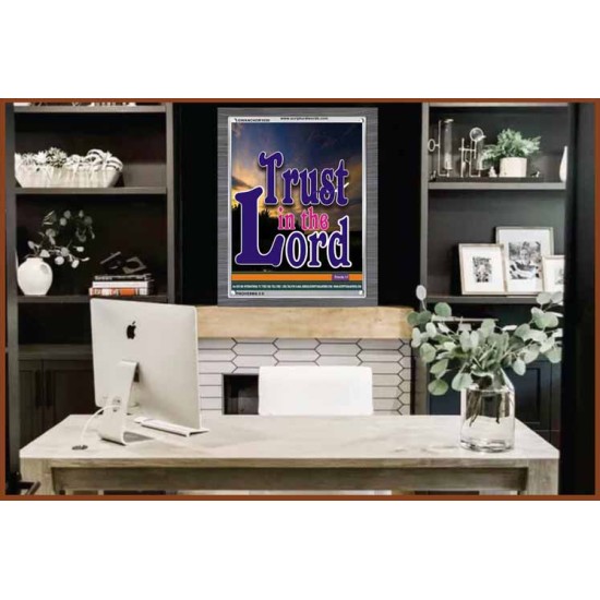 TRUST IN THE LORD   Christian Artwork Acrylic Glass Frame   (GWANCHOR1030)   