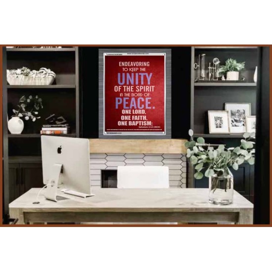 UNITY OF THE SPIRIT   Acrylic Glass Frame Scripture Art   (GWANCHOR3995)   