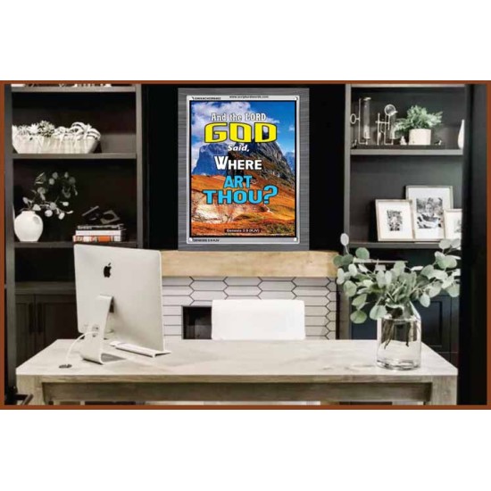 WHERE ARE THOU   Custom Framed Bible Verses   (GWANCHOR6402)   