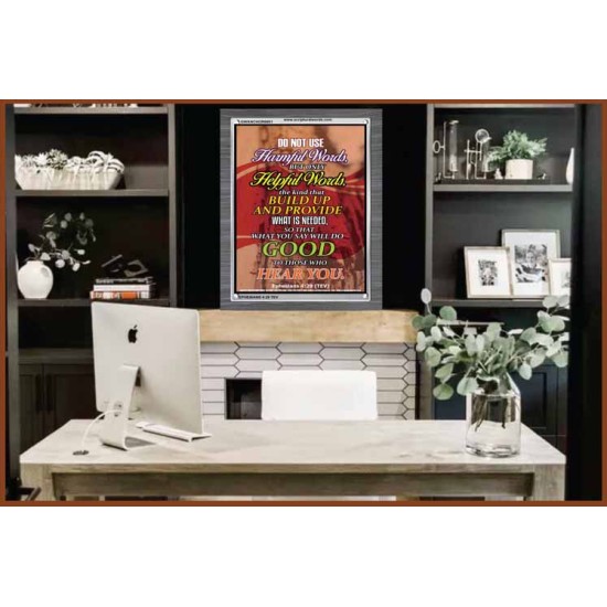 WATCH YOUR WORDS   Bible Scriptures on Love Acrylic Glass Frame   (GWANCHOR6651)   