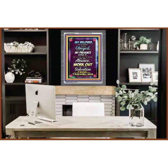 WORK OUT YOUR SALVATION   Christian Quote Frame   (GWANCHOR6777)   