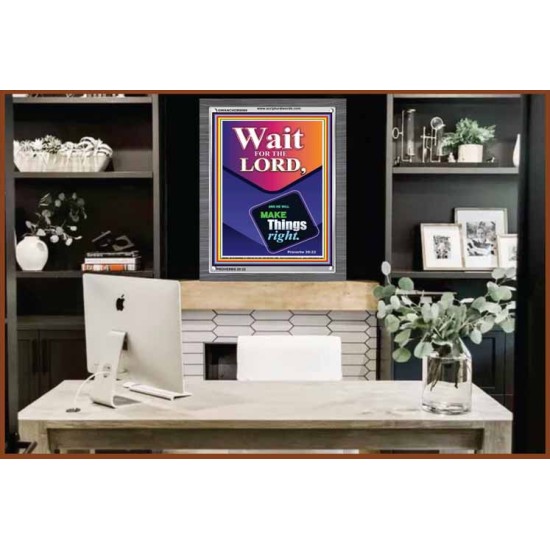 WAIT FOR THE LORD   Framed Scriptural Dcor   (GWANCHOR8069)   