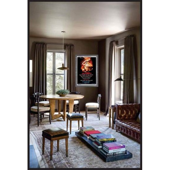 WITH MY SONG WILL I PRAISE HIM   Framed Sitting Room Wall Decoration   (GWANCHOR4538)   