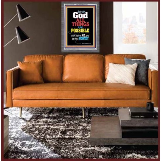 WALK BEFORE ME   Bible Verses Framed Art Prints   (GWANCHOR3206B)   