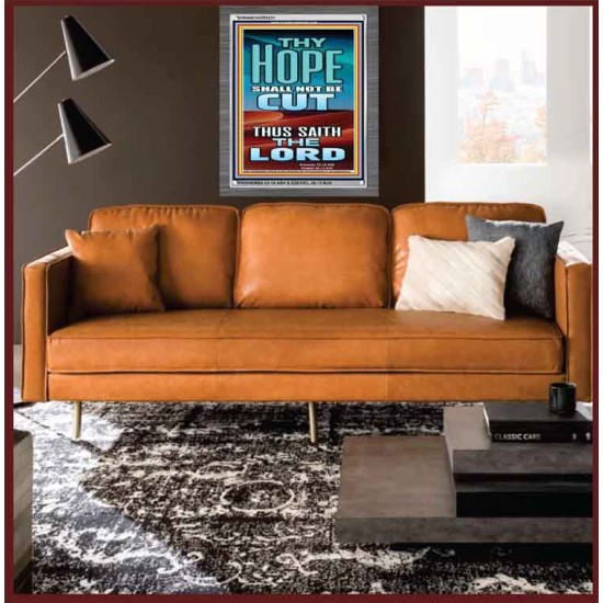 YOUR HOPE SHALL NOT BE CUT OFF   Inspirational Wall Art Wooden Frame   (GWANCHOR9231)   