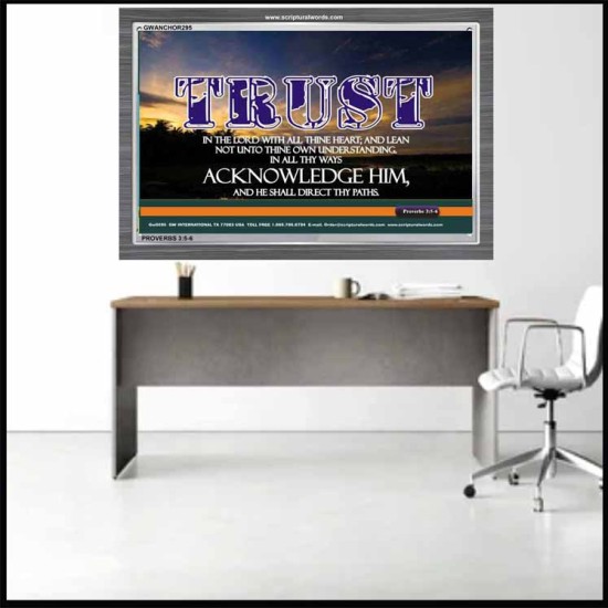 TRUST IN THE LORD   Modern Wall Art   (GWANCHOR295)   