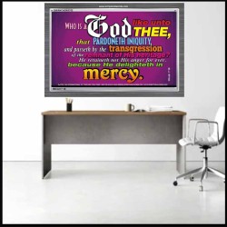 WHO IS LIKE UNTO THEE   Custom Frame Bible Verse   (GWANCHOR3702)   "33x25"