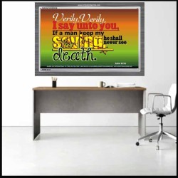 VERILY VERILY   Scripture Art Prints Framed   (GWANCHOR3838)   "33x25"