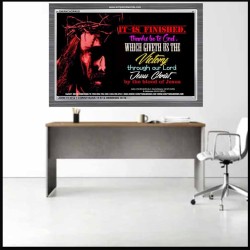 VICTORY BY THE BLOOD OF JESUS   Bible Scriptures on Love Acrylic Glass Frame   (GWANCHOR4021)   "33x25"