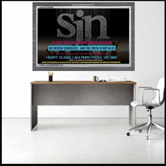 SIN   Framed Bible Verse Online   (GWANCHOR4095)   