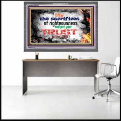 SACRIFICES OF RIGHTEOUSNESS   Bible Verse Frame for Home Online   (GWANCHOR4471)   