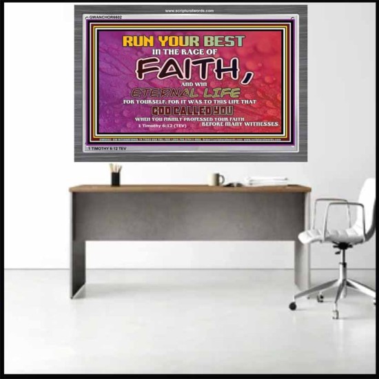 WIN ETERNAL LIFE   Inspiration office art and wall dcor   (GWANCHOR6602)   