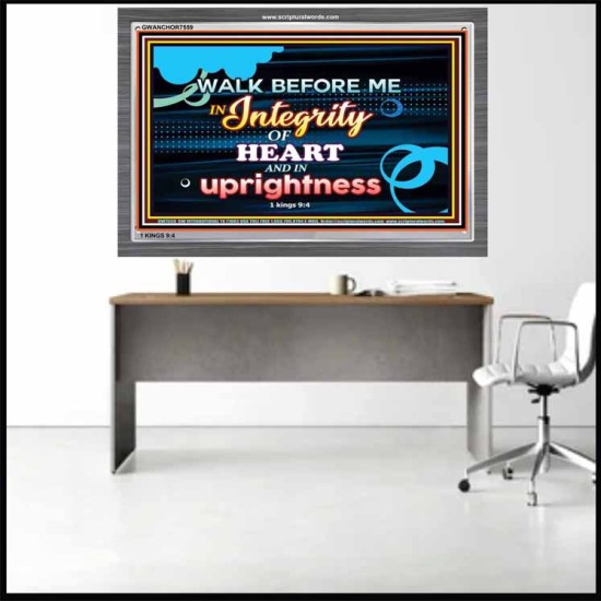 WALK IN INTEGRITY   Unique Bible Verse Frame   (GWANCHOR7559)   