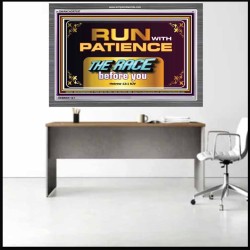 RUN WITH PATIENCE   Contemporary Christian Wall Art   (GWANCHOR7837)   