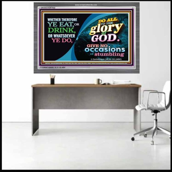 ALL THE GLORY OF GOD   Framed Scripture Art   (GWANCHOR7842)   