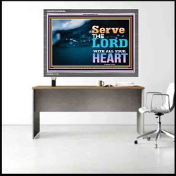WITH ALL YOUR HEART   Framed Religious Wall Art    (GWANCHOR8846L)   "33x25"