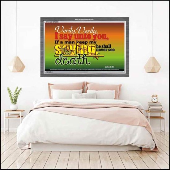 VERILY VERILY   Scripture Art Prints Framed   (GWANCHOR3838)   