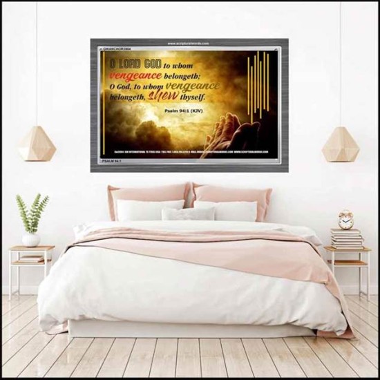 VENGEANCE BELONGS TO GOD   Acrylic Glass Frame Scripture Art   (GWANCHOR3904)   