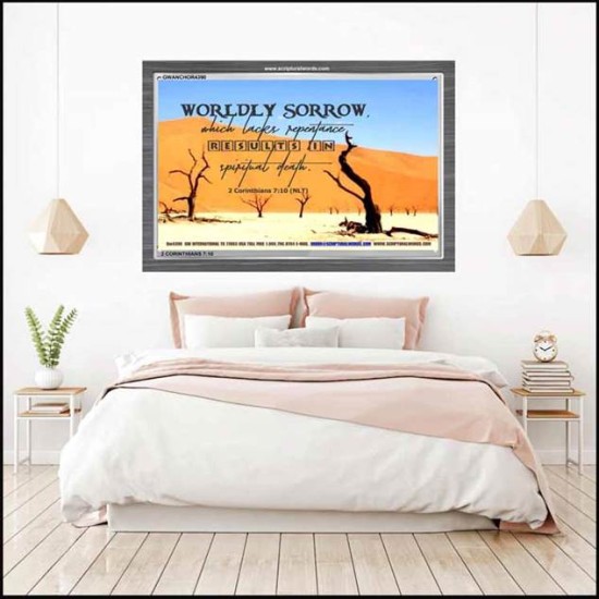 WORDLY SORROW   Custom Frame Scriptural ArtWork   (GWANCHOR4390)   