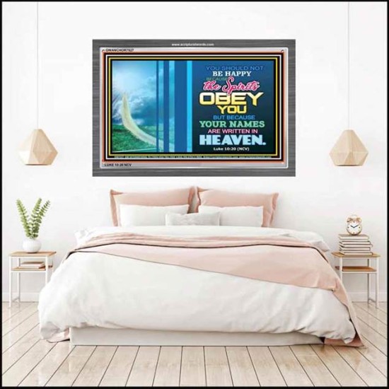 YOUR NAMES ARE WRITTEN IN HEAVEN   Christian Quote Framed   (GWANCHOR7527)   