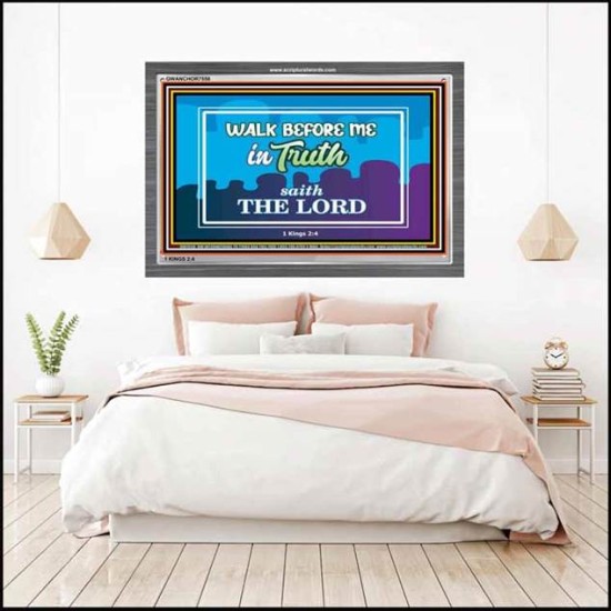 WALK IN TRUTH   Unique Bible Verse Framed   (GWANCHOR7558)   