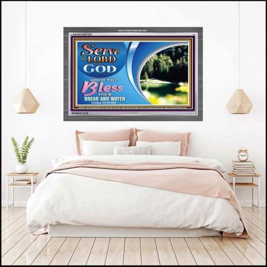 SERVE THE LORD   Encouraging Bible Verses Frame   (GWANCHOR7823)   