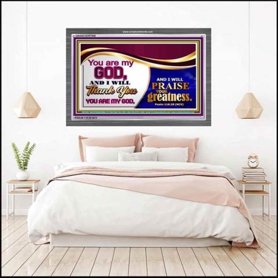 YOU ARE MY GOD   Contemporary Christian Wall Art Acrylic Glass frame   (GWANCHOR7909)   