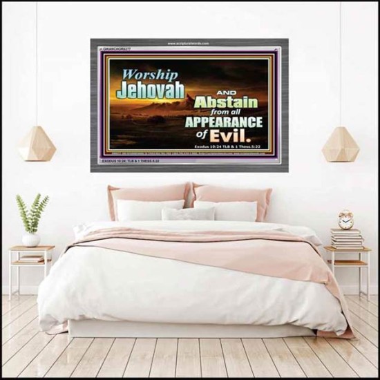 WORSHIP JEHOVAH   Large Frame Scripture Wall Art   (GWANCHOR8277)   