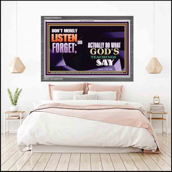 ACTUALLY DO WHAT GOD'S TEACHINGS SAY   Printable Bible Verses to Framed   (GWANCHOR9378)   