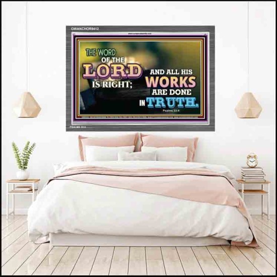 ALL HIS WORKS ARE DONE IN TRUTH   Scriptural Wall Art   (GWANCHOR9412)   