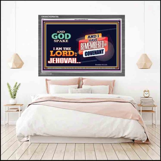 AND GOD SPAKE   Christian Artwork Frame   (GWANCHOR9478b)   