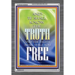 THE TRUTH SHALL MAKE YOU FREE   Scriptural Wall Art   (GWANCHOR049)   
