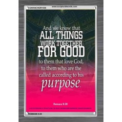 ALL THINGS WORK FOR GOOD TO THEM THAT LOVE GOD   Acrylic Glass framed scripture art   (GWANCHOR1036)   