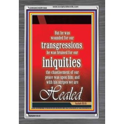 WOUNDED FOR OUR TRANSGRESSIONS   Acrylic Glass Framed Bible Verse   (GWANCHOR1044)   