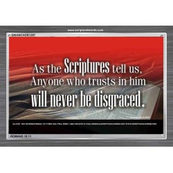 ANYONE WHO TRUSTS IN HIM   Custom Frame Scriptural ArtWork   (GWANCHOR1297)   