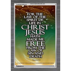 THE SPIRIT OF LIFE IN CHRIST JESUS   Framed Religious Wall Art    (GWANCHOR1317)   