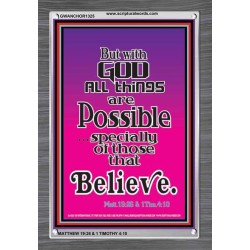 WITH ALL GOD ALL THINGS ARE POSSIBLE   Modern Christian Wall Dcor Frame   (GWANCHOR1325)   