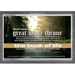 A GREAT WHITE THRONE   Inspirational Bible Verse Framed   (GWANCHOR1515)   "33x25"
